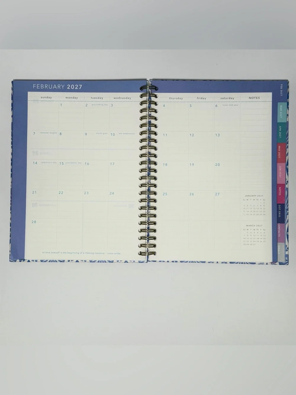 2026-2027 Clementine Paper inc. 12-month Weekly Monthly Planner (Baby Blue)